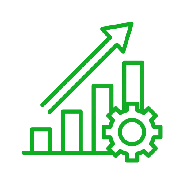 Reducing cost and improving efficiency icon